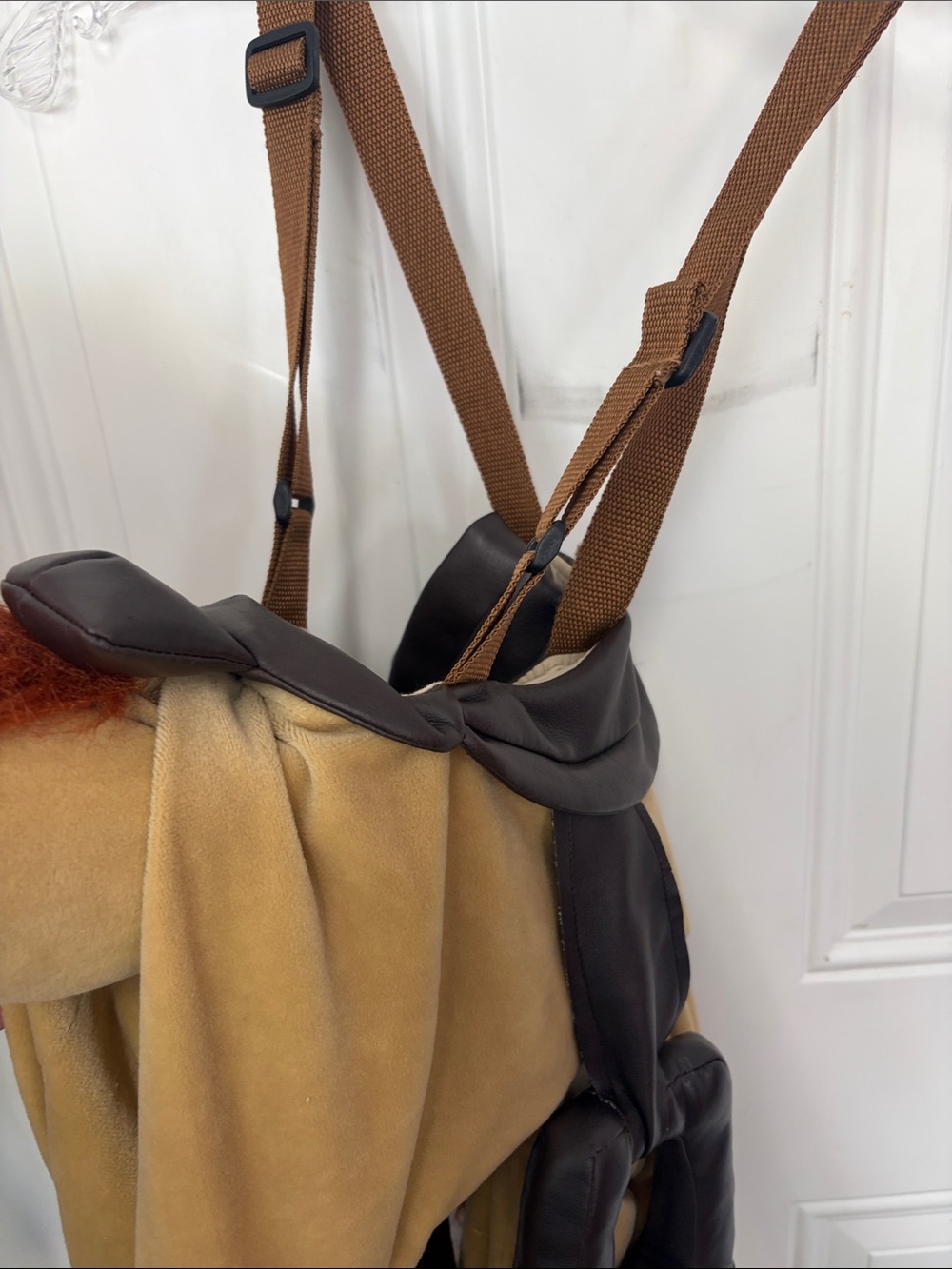 Kids Plush Pony Ride-On Costume - Tan and Brown - Picture 2 of 3